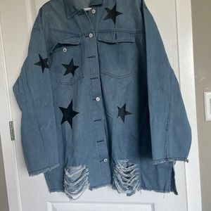Blue Star Long Sleeve Denim Jacket